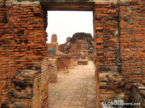 Postcard Ancient Temple Doorway to a fallen Stupa