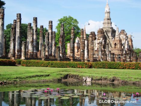 Postcard Sukhothai Palace from the other side