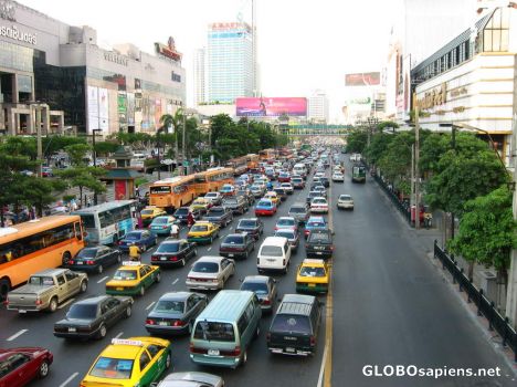 Postcard Traffic in Bangkok