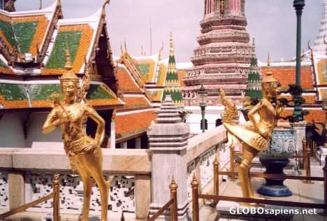 Postcard Statues at the Grand Palace