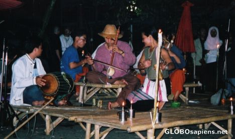 Postcard Traditional Thai Band