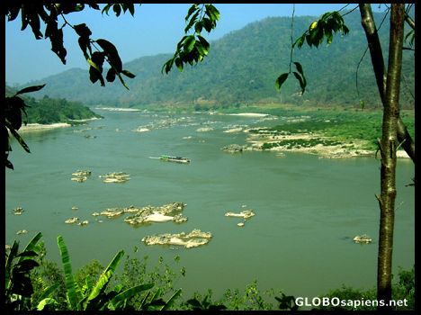 Postcard Mekong River between Thailand & Laos