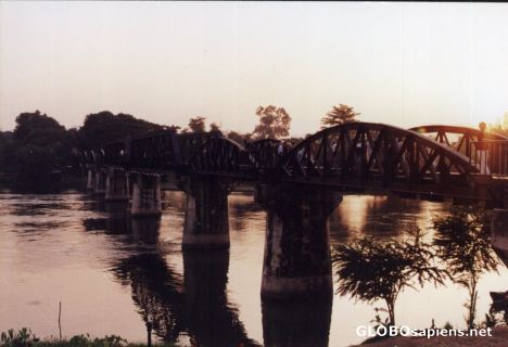 Postcard Bridge over the river Kwai