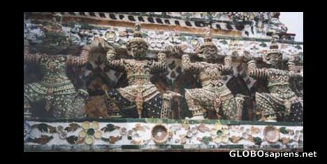Postcard Detail of the Wat Arun.