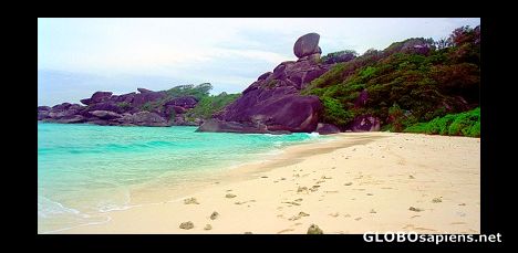 Postcard Similan 8 island - deserted and unspoilt