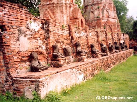 Postcard Temple Ruins of Ayutthaya