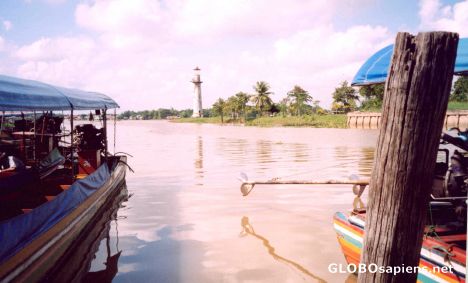 Postcard Chao Phraya River, Ayutthaya
