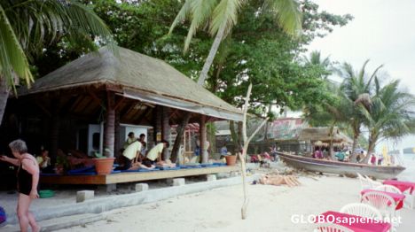 Postcard Thai massage on the sea side
