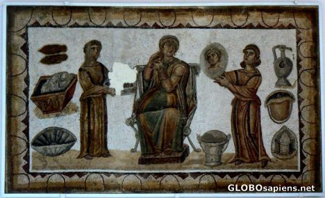 Postcard Roman mosaics