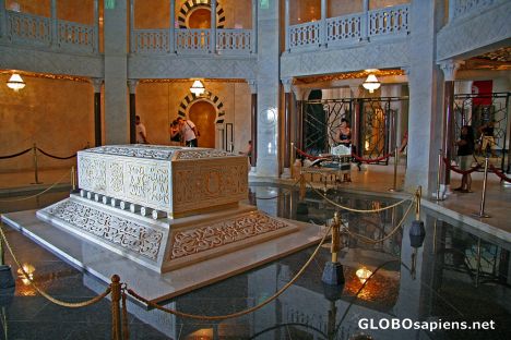 Postcard Inside the Mausoleum