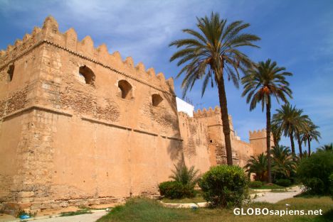 Postcard Sfax (TN) - corner of the medina wall