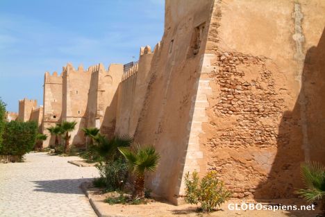 Postcard Sfax (TN) - northern section of the wall