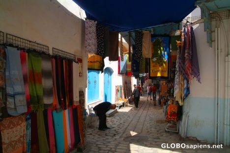 Postcard Sousse (TN) - a souk in the medina
