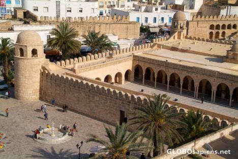Postcard Sousse (TN) - The Grande Mosque from above