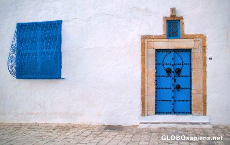 Postcard Sidi Bou Saïd (TN) - an elegant door