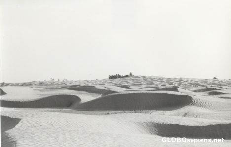 Postcard Sahara after sandstorm