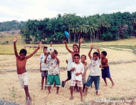 Postcard Baucau's welcoming committee, East Timor