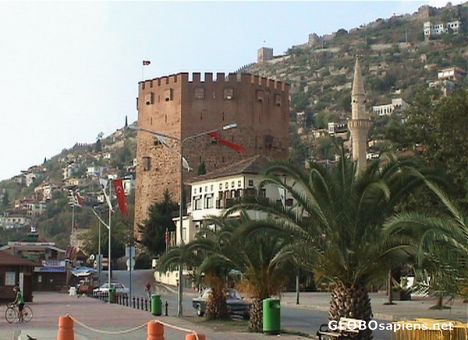 Postcard Red Tower in Alanya