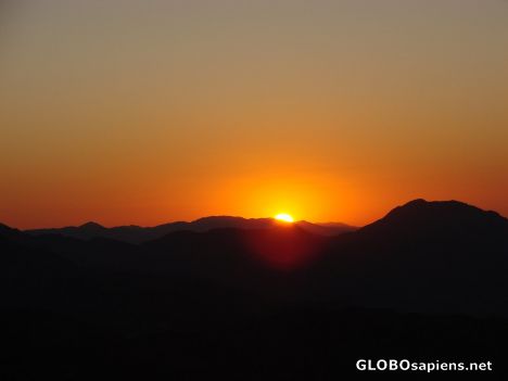 Postcard sunrise view from Nemrut