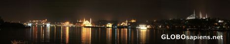 Postcard Istanbul at night