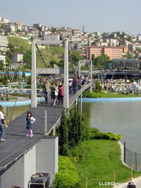 Postcard miniature of the Bosphorus Bridge
