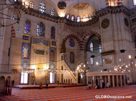 Postcard inside of the Suleymaniye Mosque