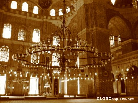 Postcard Istambul mosque (interior)