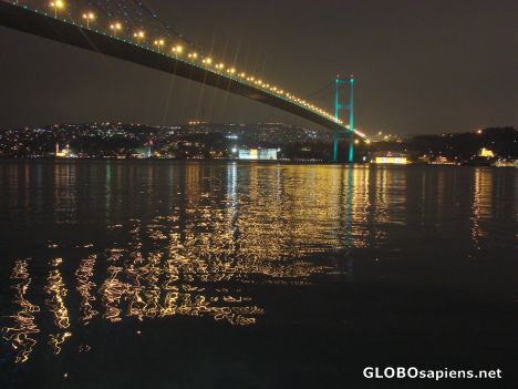 Postcard Bosphorus Bridge at night
