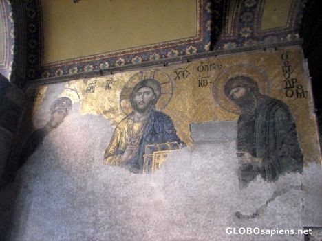 Postcard Hagia Sophia - The Deesis Mosaic
