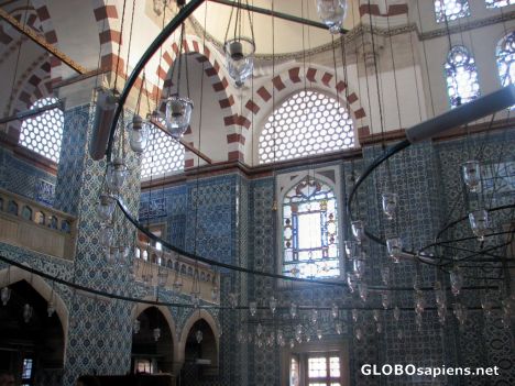 Postcard Rustem Pasha Mosque - Interior