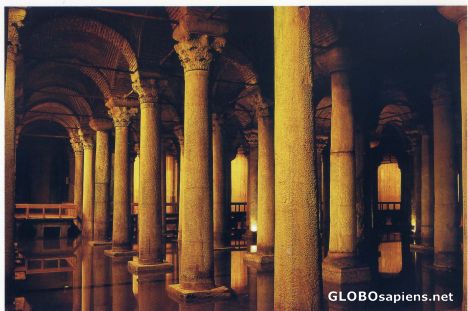 Postcard Basillica Cistern - 532 AD