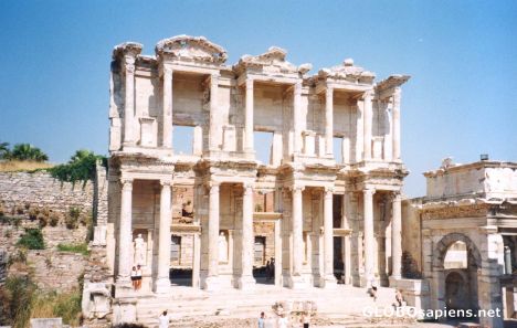 Postcard Ephesus-Old library