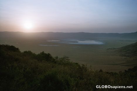 Postcard Sunset over Ngorongoro Crater