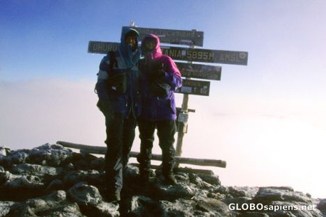 Postcard Uhuru Peak 5895 m - a dream came true