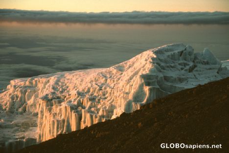 Postcard Rebmann Glacier near Stella Point