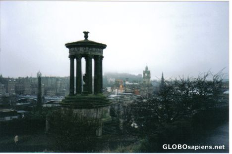 Postcard Edinburgh taken from the top of Carlton Hill