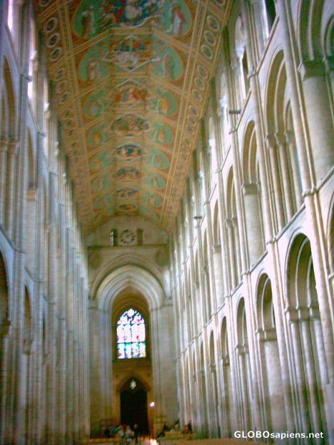 Postcard Norman nave