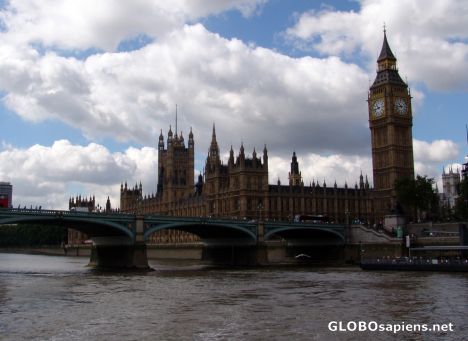 Postcard Palace of Westminster & Westminster Bridge