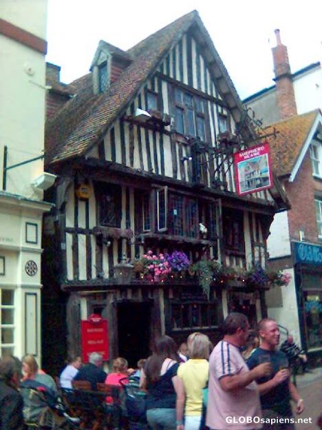 Postcard Old Tudor Pub/House