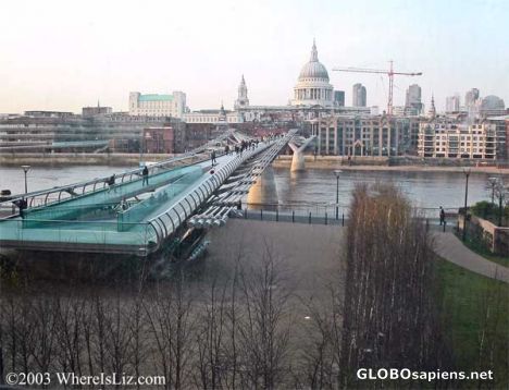 Postcard Millenium Bridge, London