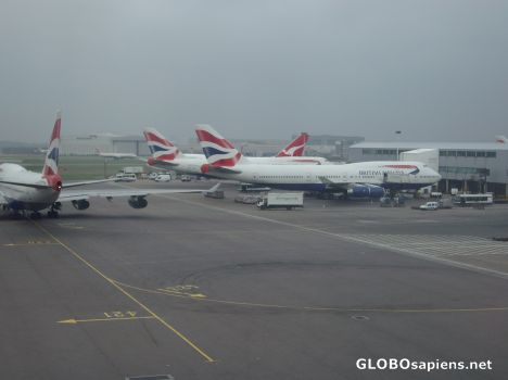 Postcard British Airways: Boeing 747s