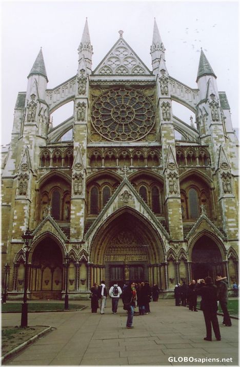 Postcard Westminster Abbey - entrance