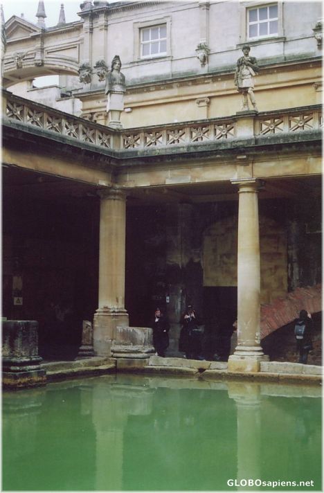 Postcard The Great Bath - corner shot
