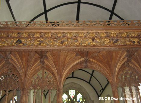 Postcard Part of top of rood screen