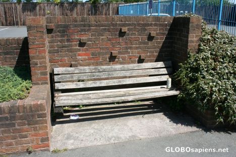 Postcard A bench