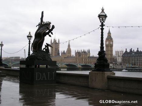 Postcard Dali and Houses of Parliament...