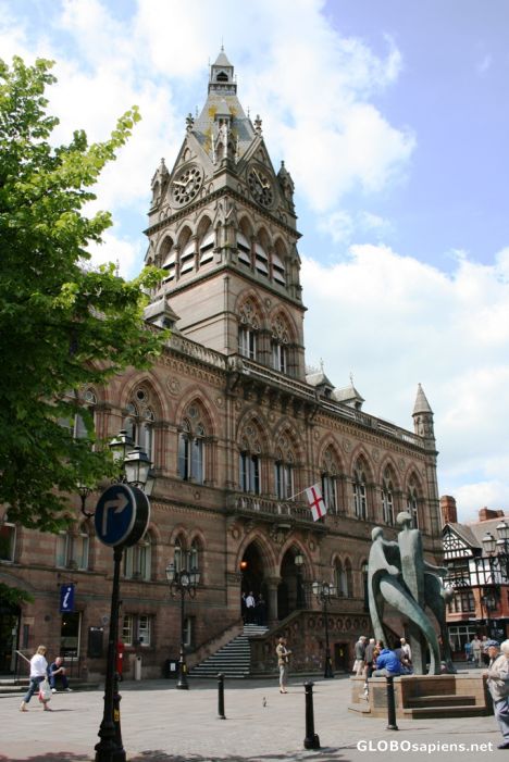 Postcard Chester townhall