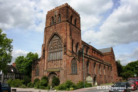 Postcard Shrewsbury abbey