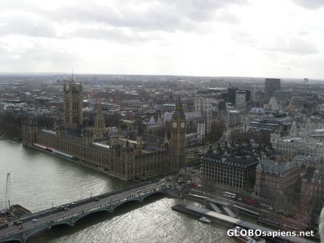 Postcard View from London Eye.