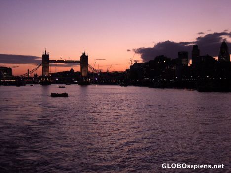 Postcard Sunset over the Thames